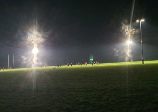 Rugby pitch floodlights